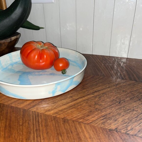 Vintage Ceramic Blue Abstract Dish - Picture 4 of 5